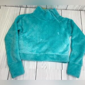 Girls All in Motion Blue Fluffy Jacket